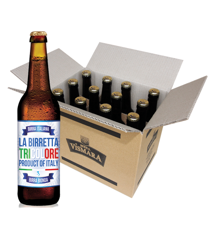 BIRRETTA TRICOLORE- cartone da 12 bottiglie da 33cl