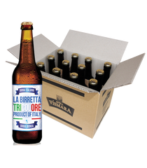 BIRRETTA TRICOLORE- cartone da 12 bottiglie da 33cl