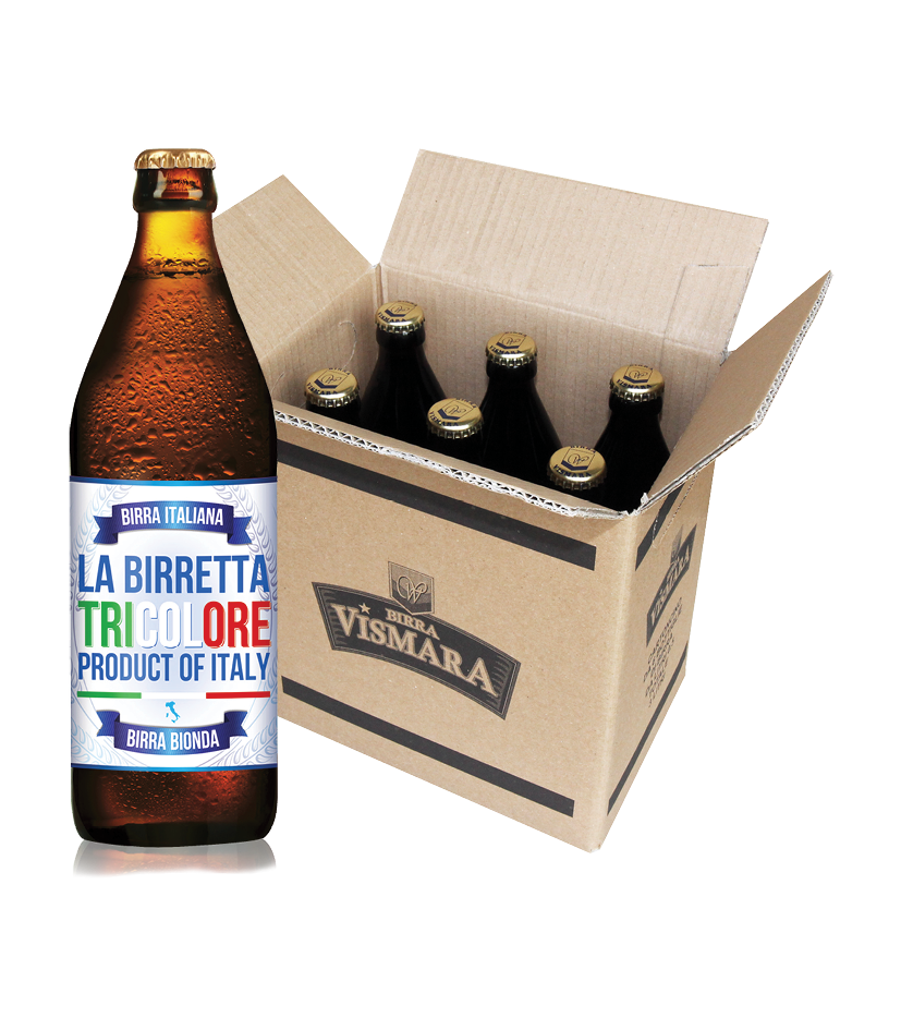 BIRRETTA TRICOLORE - cartone da 6 bottiglie da 50cl