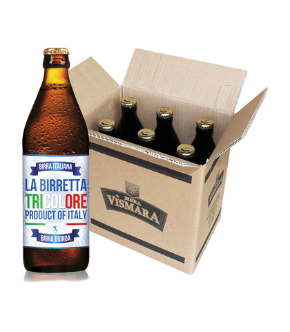 BIRRETTA TRICOLORE - cartone da 6 bottiglie da 50cl